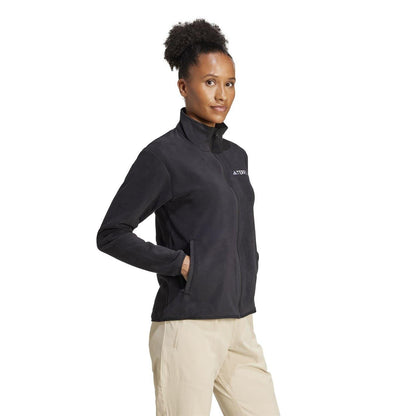Black - Pack Shot - Adidas Womens-Ladies Xperior Softshell Fleece Jacket