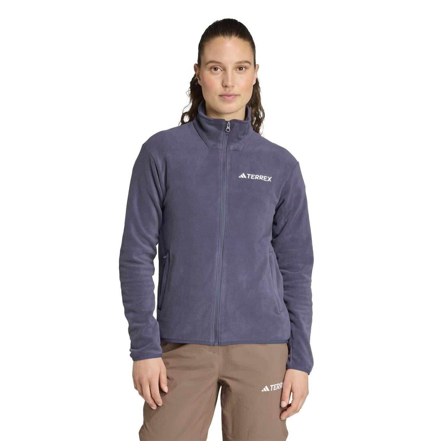 Shadow Blue - Lifestyle - Adidas Womens-Ladies Xperior Softshell Fleece Jacket