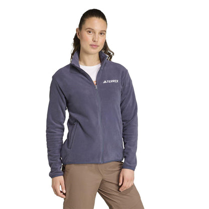 Shadow Blue - Pack Shot - Adidas Womens-Ladies Xperior Softshell Fleece Jacket