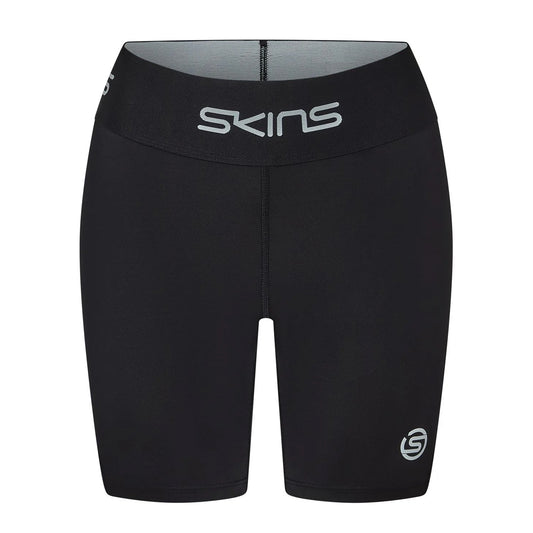 Black - Front - Skins Womens-Ladies Series-1 Skinny Athletic Compression Shorts