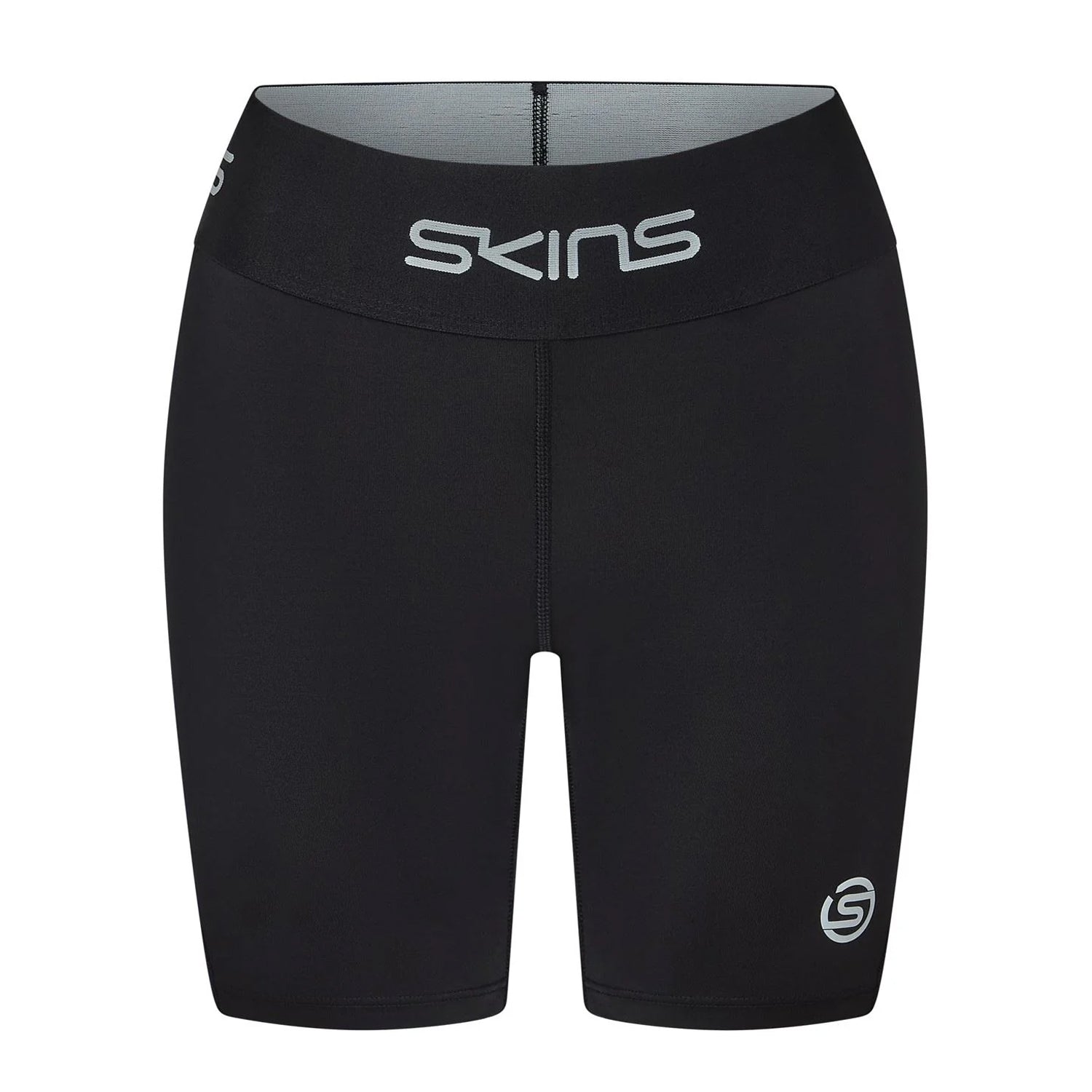 Black - Front - Skins Womens-Ladies Series-1 Skinny Athletic Compression Shorts
