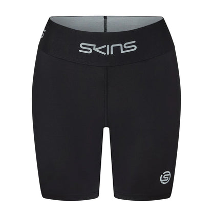 Black - Front - Skins Womens-Ladies Series-1 Skinny Athletic Compression Shorts
