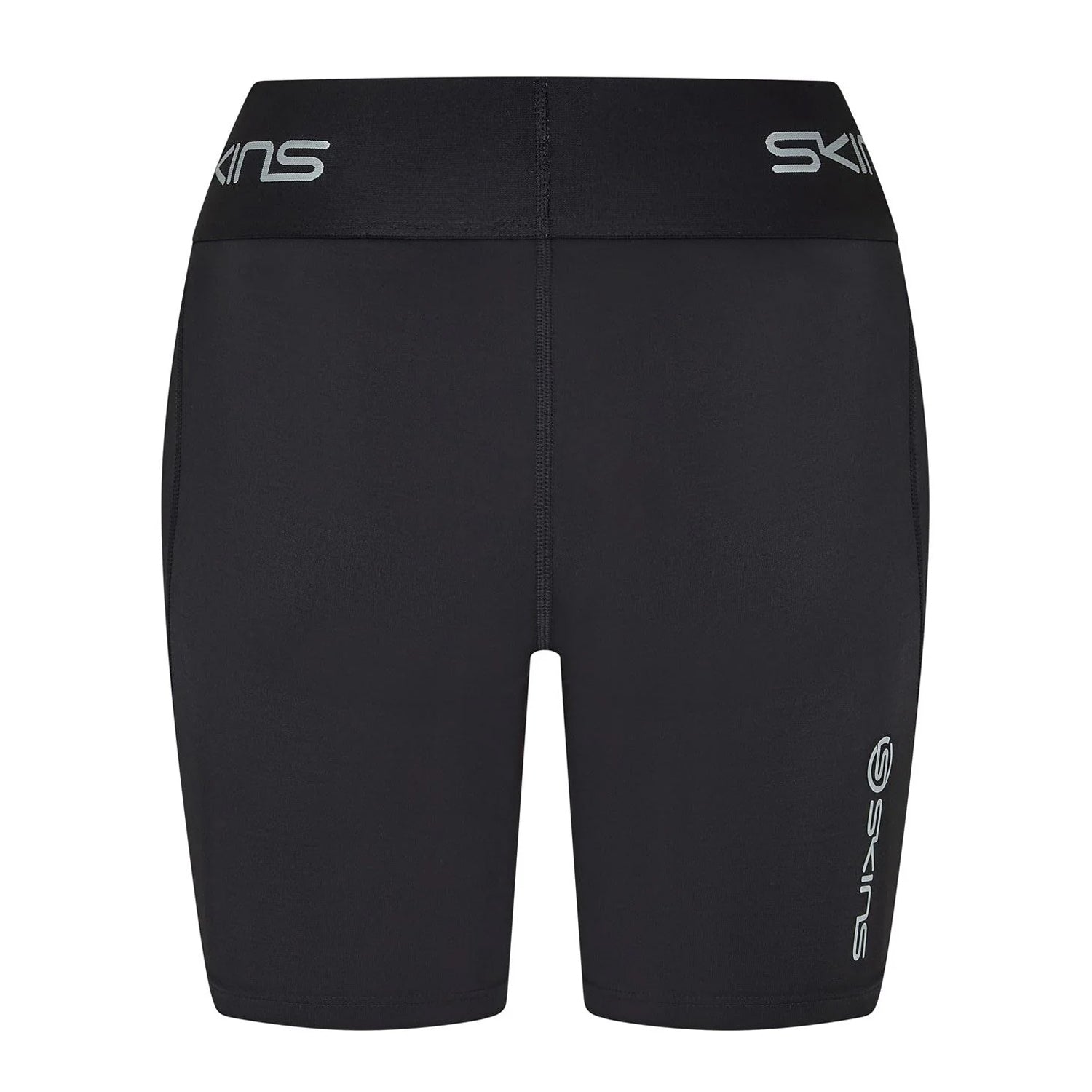 Black - Back - Skins Womens-Ladies Series-1 Skinny Athletic Compression Shorts