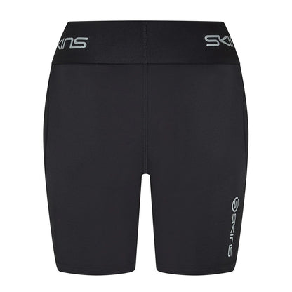 Black - Back - Skins Womens-Ladies Series-1 Skinny Athletic Compression Shorts