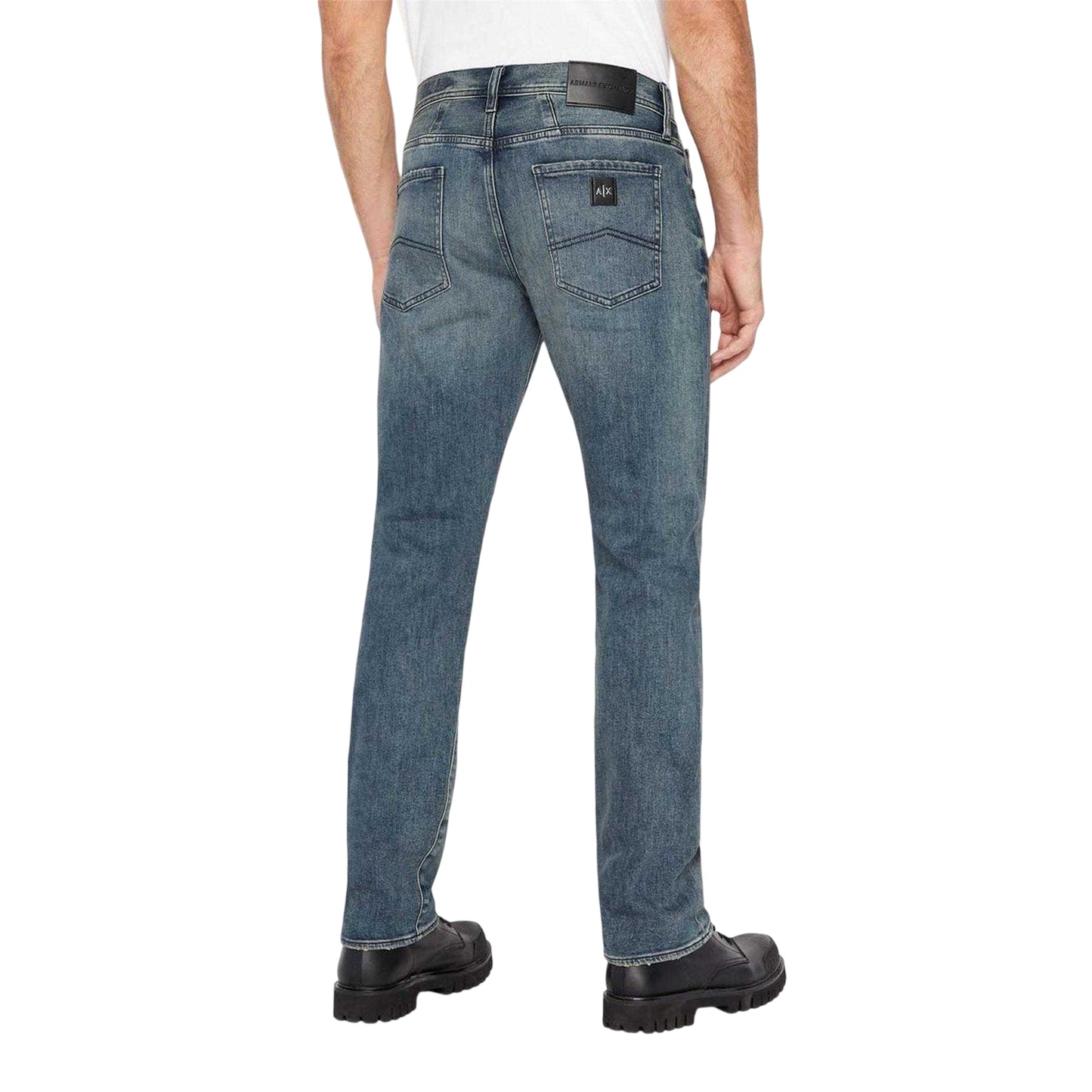 Indigo - Back - Armani Exchange Mens J13 Denim Slim Jeans