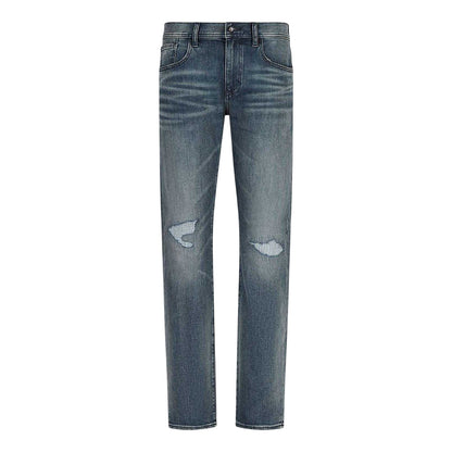 Indigo - Front - Armani Exchange Mens J13 Denim Slim Jeans