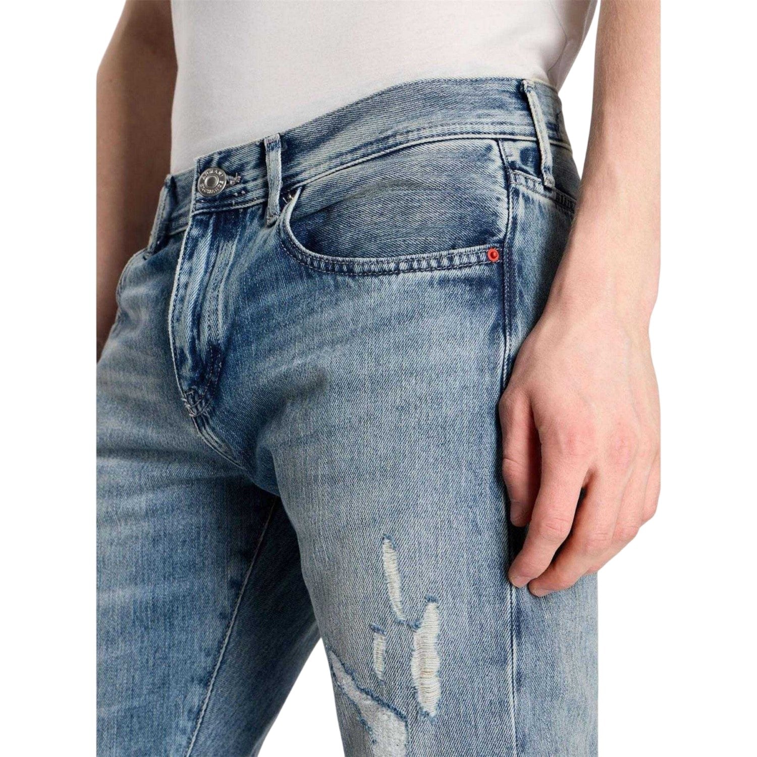 Indigo - Back - Armani Exchange Mens Slim Jeans