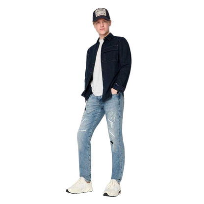 Indigo - Side - Armani Exchange Mens Slim Jeans
