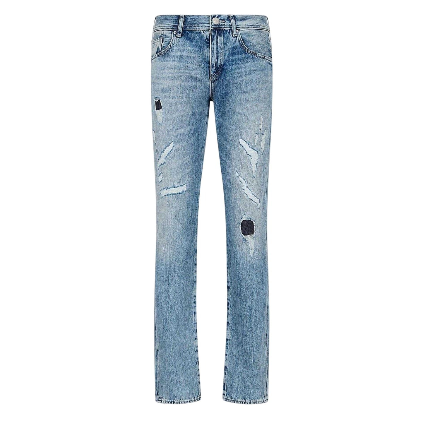 Indigo - Front - Armani Exchange Mens Slim Jeans