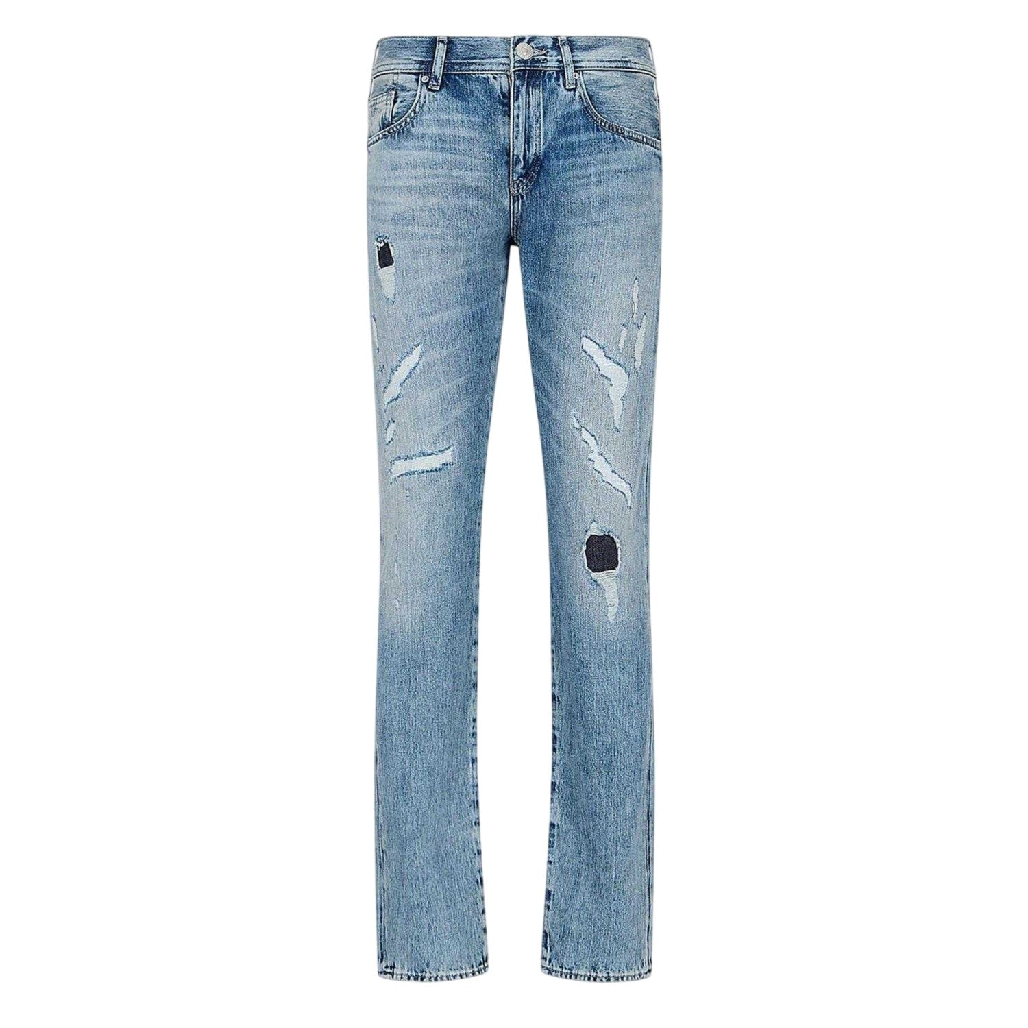 Indigo - Front - Armani Exchange Mens Slim Jeans