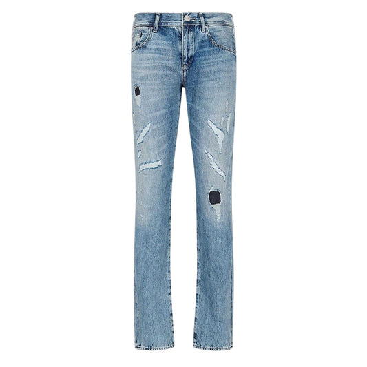 Indigo - Front - Armani Exchange Mens Slim Jeans