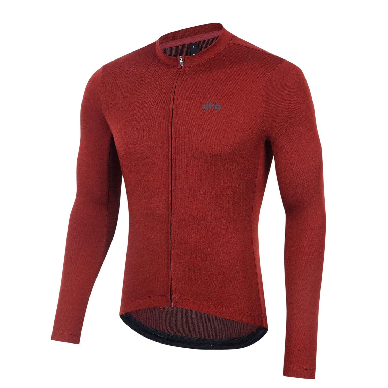 Fired Brick - Side - dhb Mens Aeron 2.0 Merino Wool Long-Sleeved Cycling Jersey