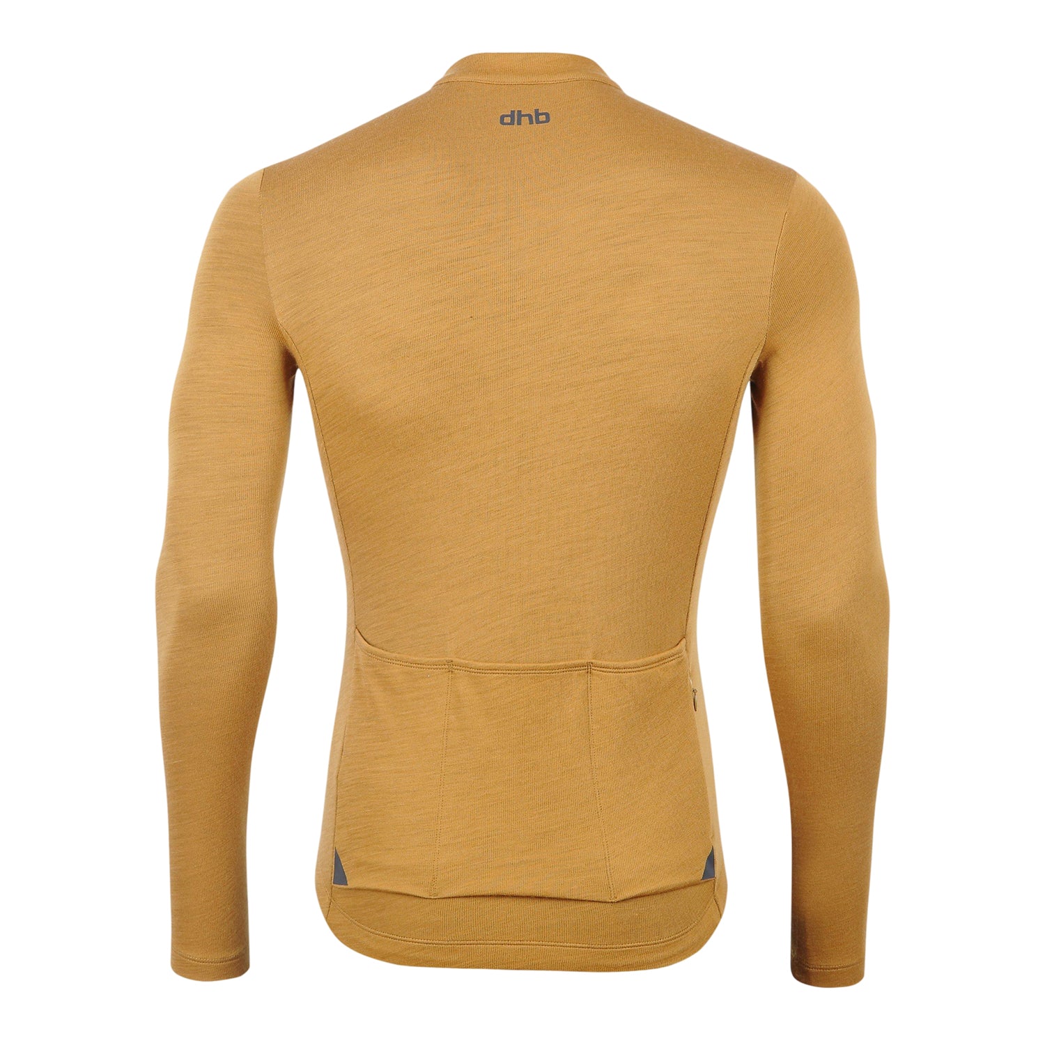 Golden Brown - Back - dhb Mens Aeron 2.0 Merino Wool Long-Sleeved Cycling Jersey