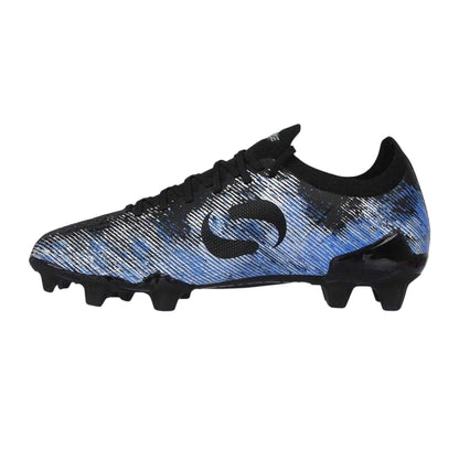 Black-Blue - Side - Sondico Childrens-Kids Blaze Knitted Sock Football Boots