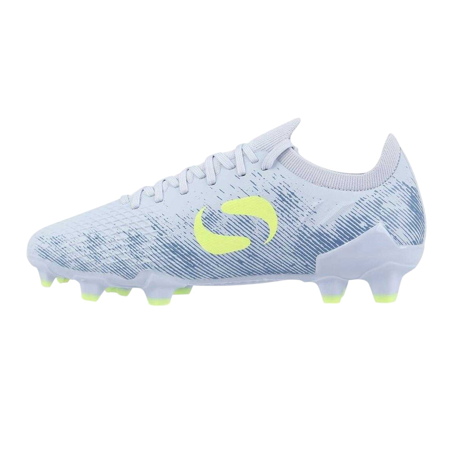 Purple-Lime - Back - Sondico Childrens-Kids Blaze Knitted Sock Football Boots
