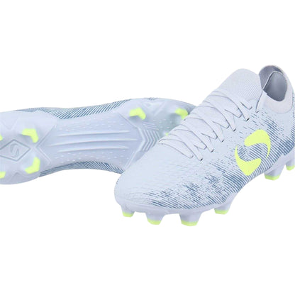 Purple-Lime - Side - Sondico Childrens-Kids Blaze Knitted Sock Football Boots