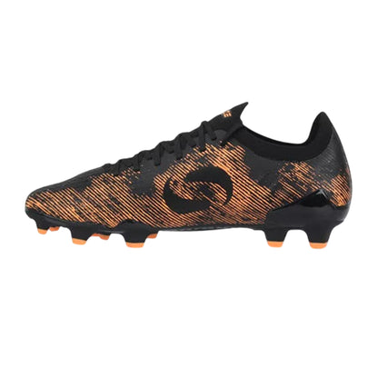 Black-Orange - Side - Sondico Childrens-Kids Blaze Knitted Sock Football Boots
