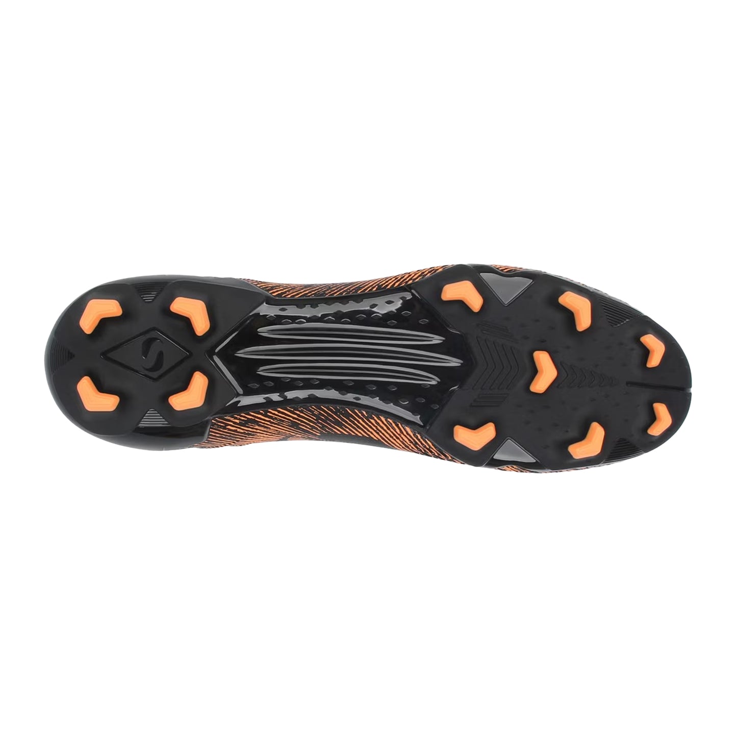 Black-Orange - Pack Shot - Sondico Childrens-Kids Blaze Knitted Sock Football Boots