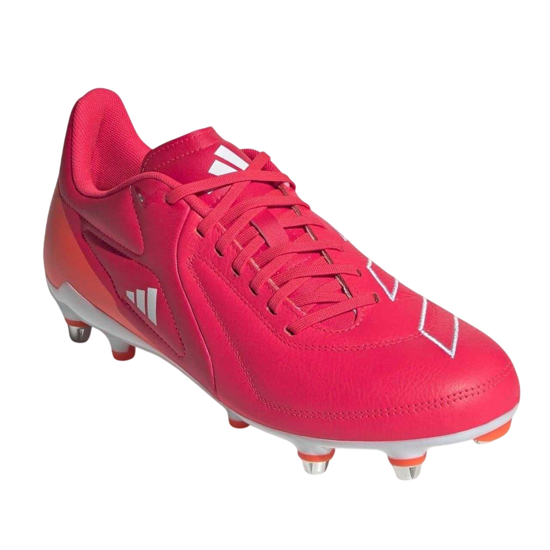 Lucid Red - Pack Shot - Adidas Mens Adizero Soft Ground Rugby Boots
