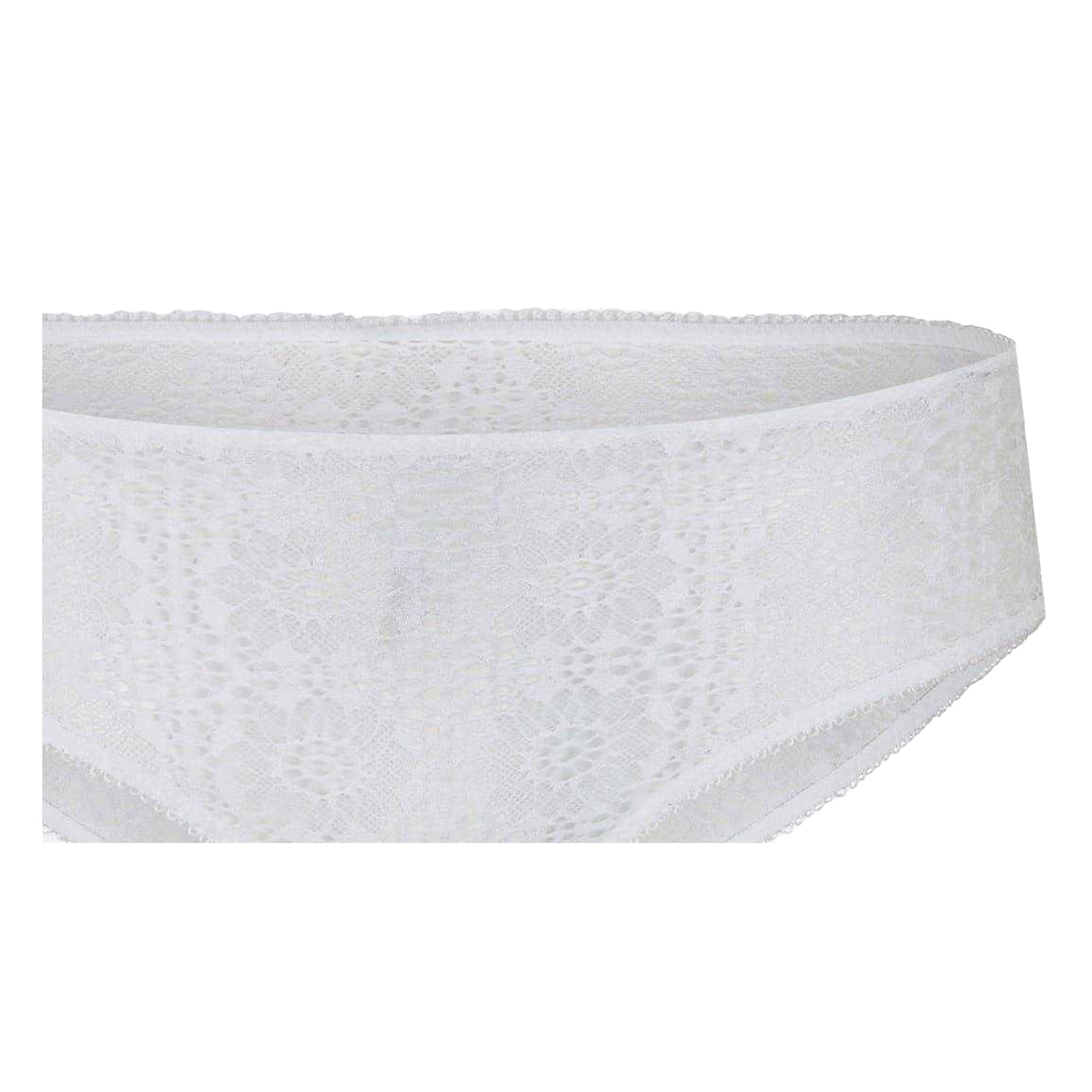 Cloud White - Side - Ralph Lauren Womens-Ladies Floral Lace Hipster Briefs