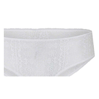 Cloud White - Side - Ralph Lauren Womens-Ladies Floral Lace Hipster Briefs