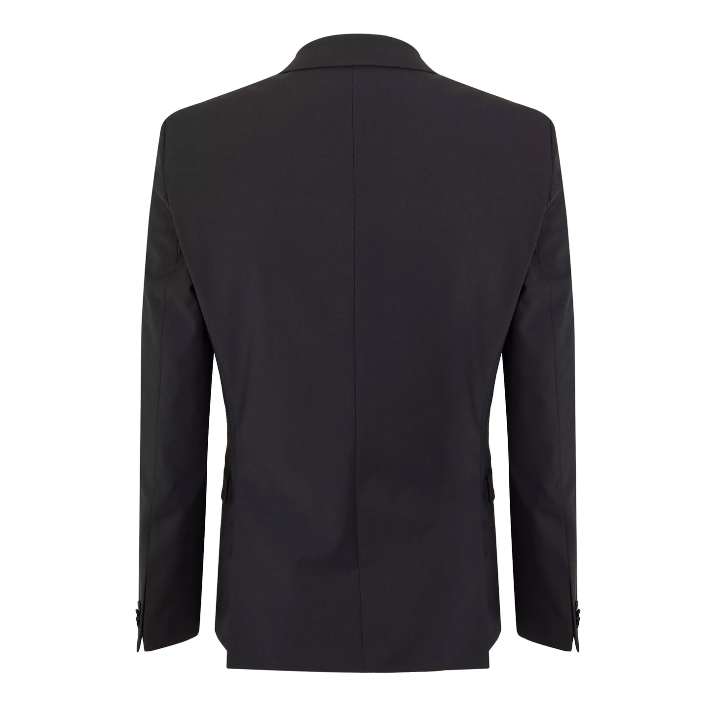 Dark Blue - Back - Hugo Mens Hesten Structured Shoulder Suit