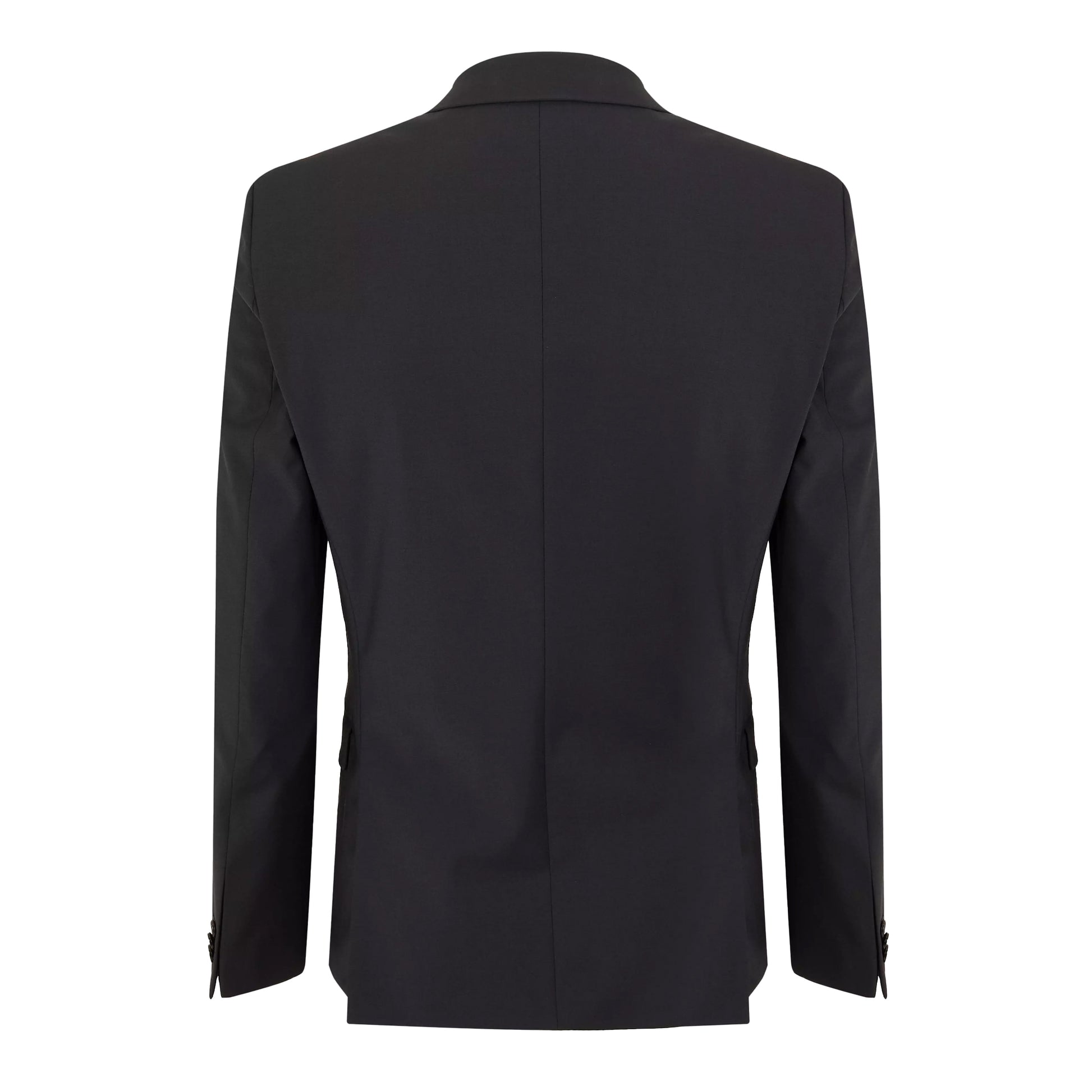 Dark Blue - Back - Hugo Mens Hesten Structured Shoulder Suit
