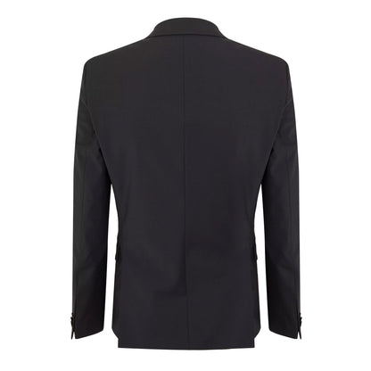 Dark Blue - Back - Hugo Mens Hesten Structured Shoulder Suit