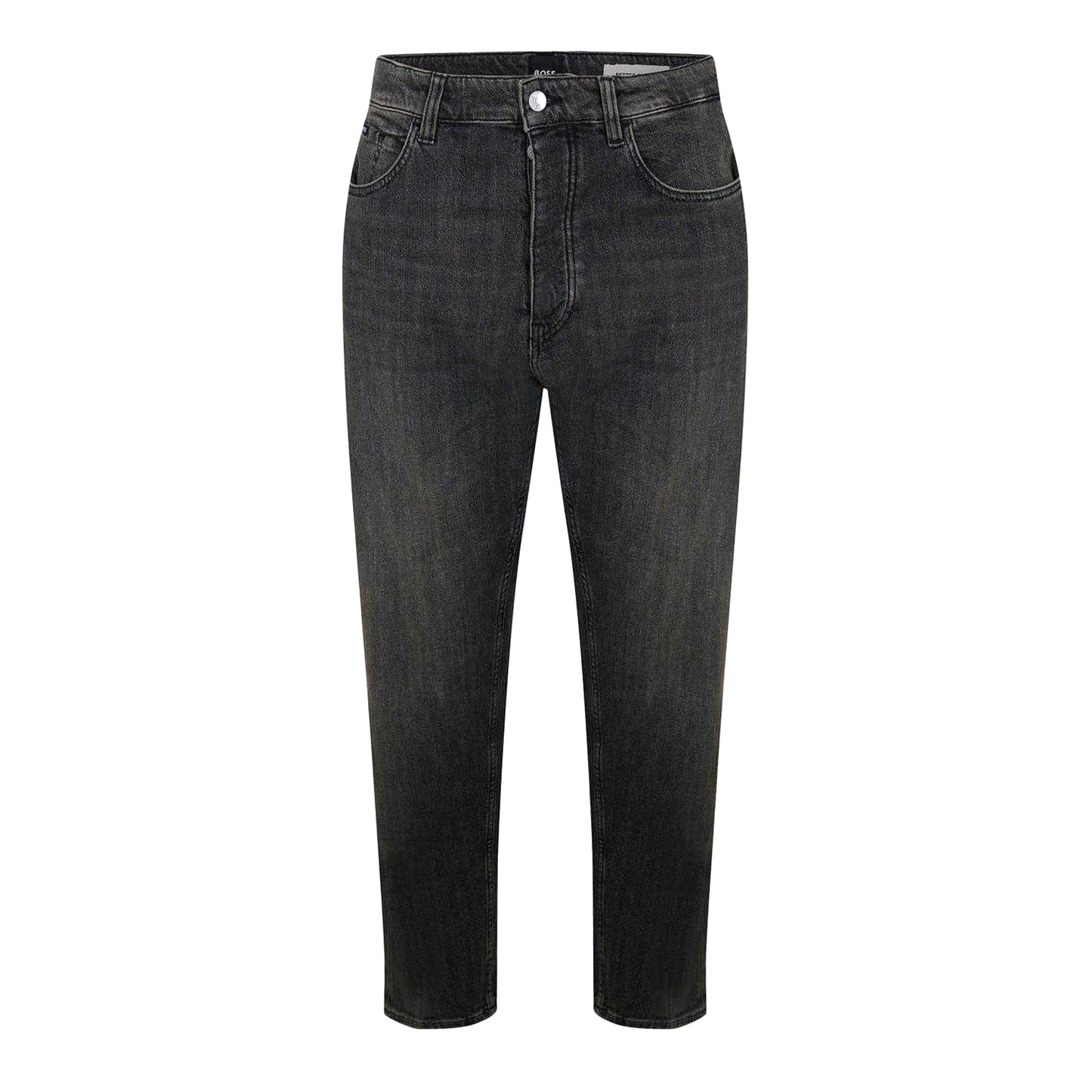 Medium Grey - Front - Boss Mens Denim 5 Pockets Slim Jeans