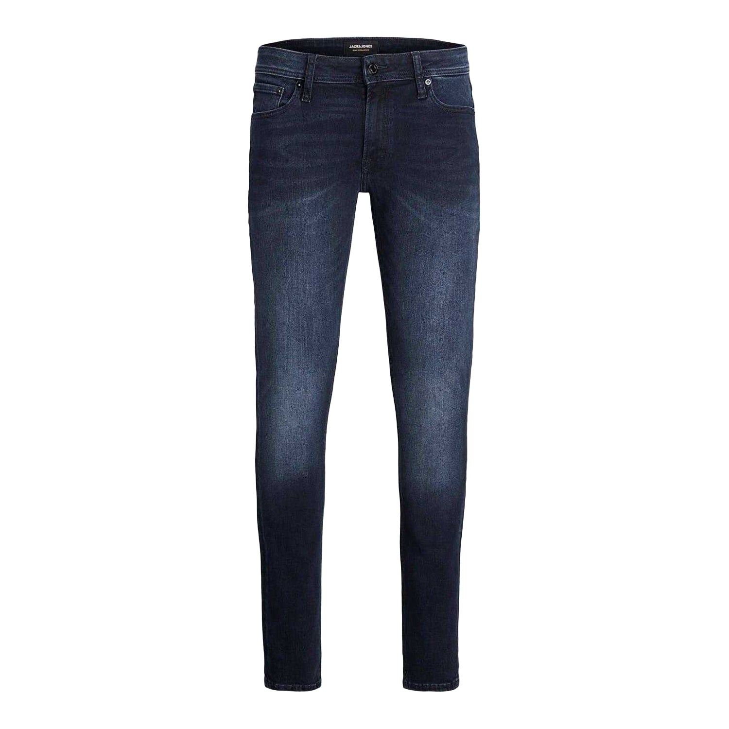 Blue Denim - Front - Jack And Jones Mens Liam Denim Mid Rise Jeans