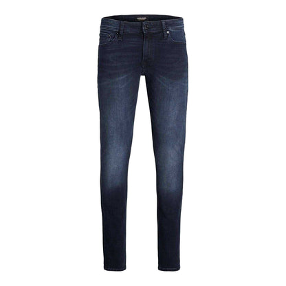 Blue Denim - Front - Jack And Jones Mens Liam Denim Mid Rise Jeans
