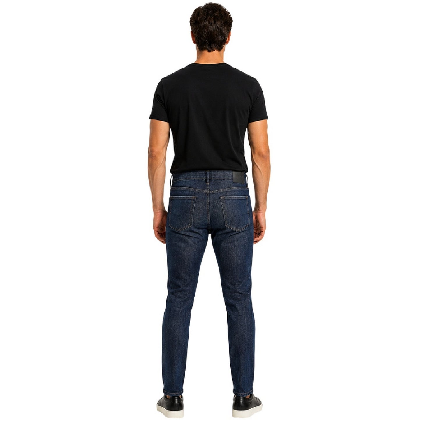 Dark Blue - Back - Boss Mens Delaware 3 Denim Slim Jeans