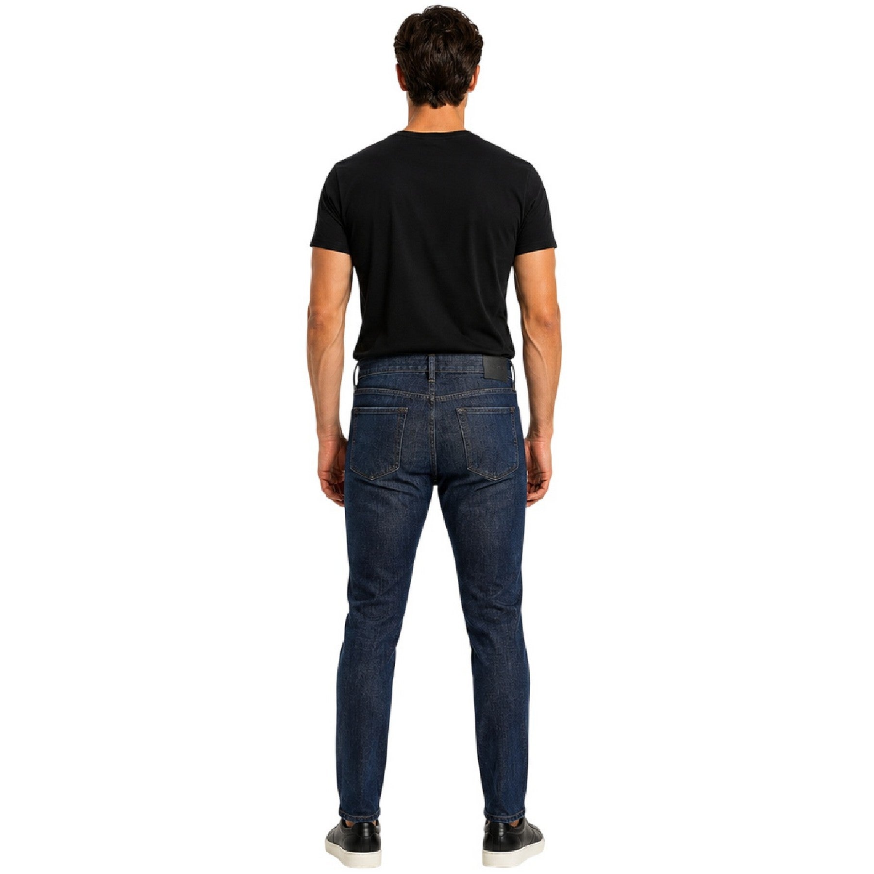 Dark Blue - Back - Boss Mens Delaware 3 Denim Slim Jeans