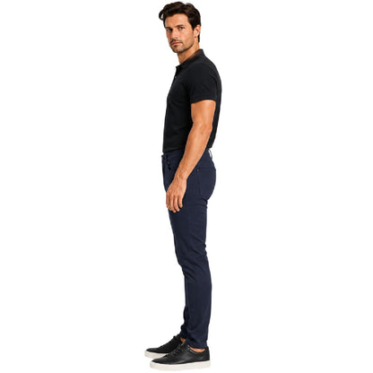 Navy - Side - Boss Mens Taber Plain Slim Jeans