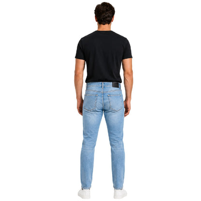 Medium Blue - Back - Boss Mens Delano Denim Slim Jeans