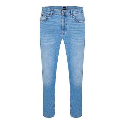 Medium Blue - Front - Boss Mens Delano Denim Slim Jeans