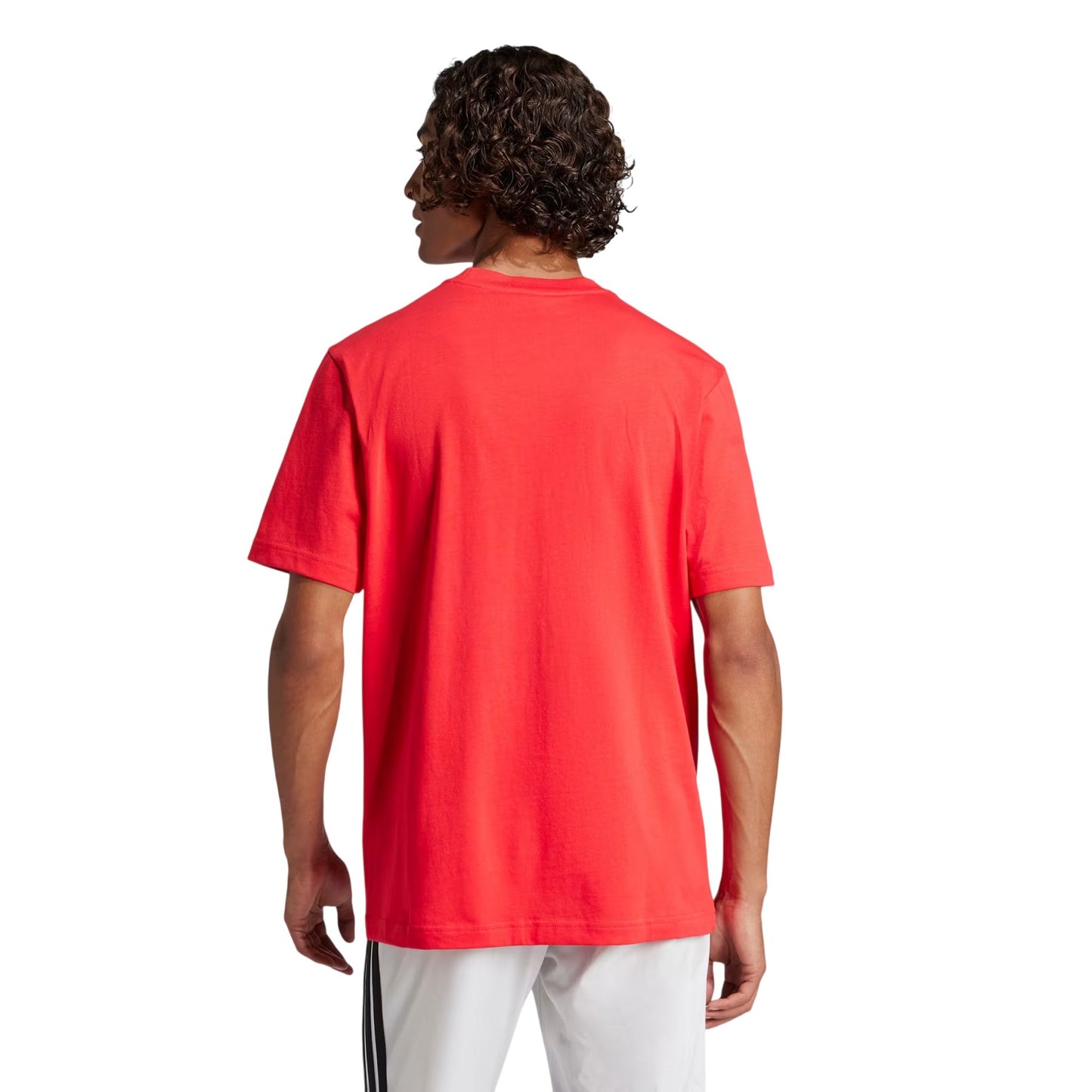 Ruby Red - Back - Adidas Mens Essentials Logo T-Shirt