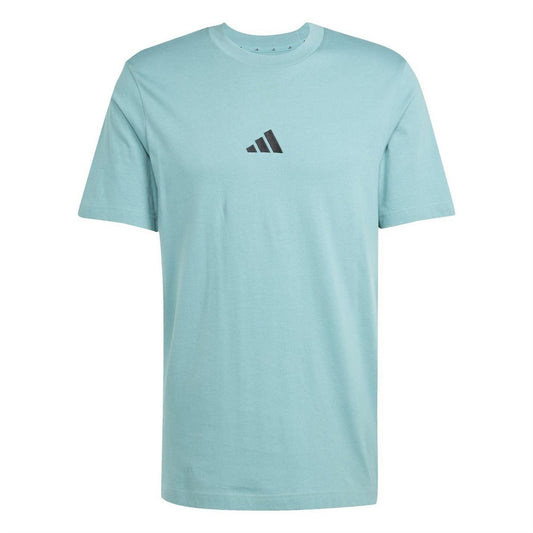 Teal Green - Front - Adidas Mens Essentials Logo T-Shirt