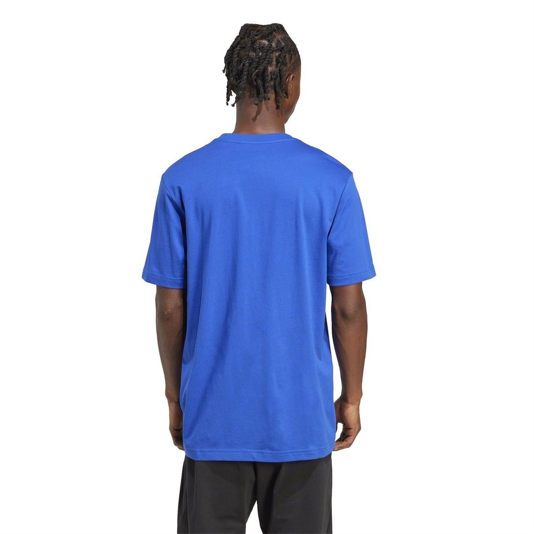 Retro Blue - Back - Adidas Mens Retro Futurism Graphic T-Shirt