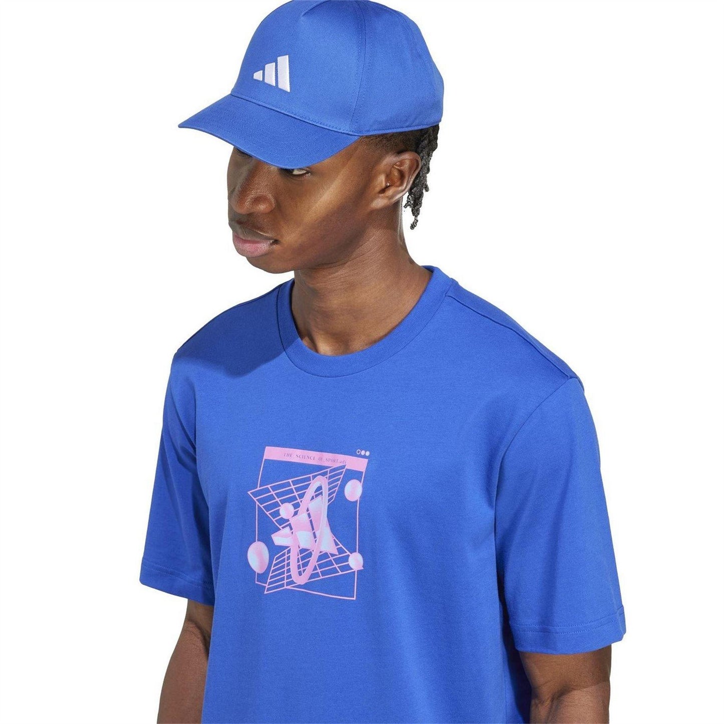 Retro Blue - Lifestyle - Adidas Mens Retro Futurism Graphic T-Shirt