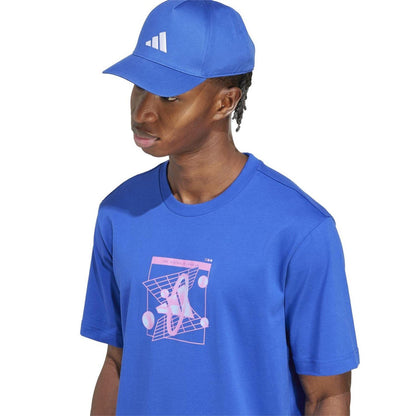 Retro Blue - Lifestyle - Adidas Mens Retro Futurism Graphic T-Shirt