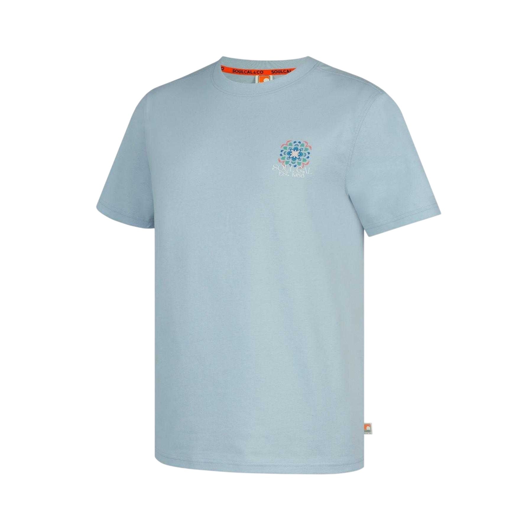 Tile Blue - Lifestyle - SoulCal Mens Tile Print T-Shirt