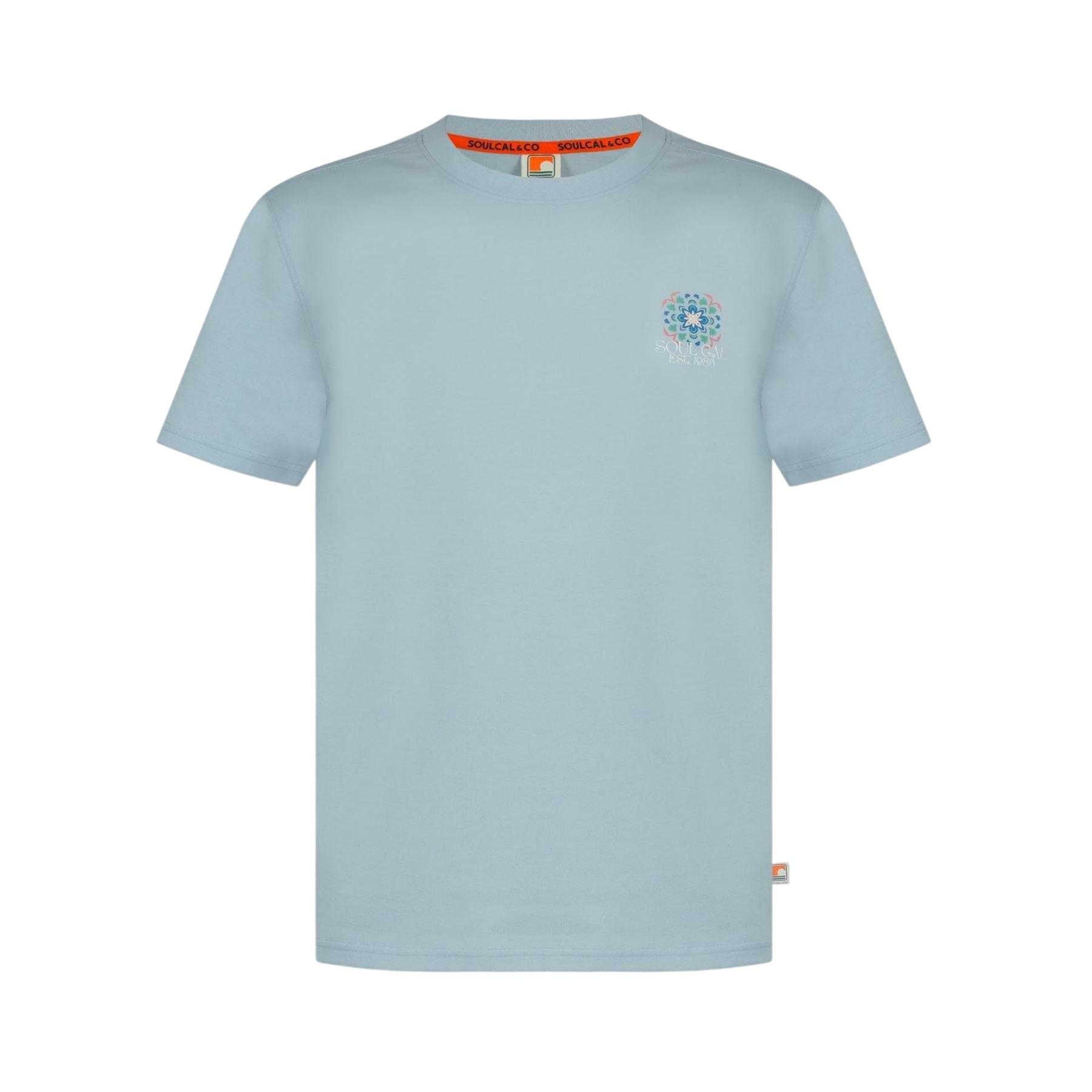 Tile Blue - Front - SoulCal Mens Tile Print T-Shirt