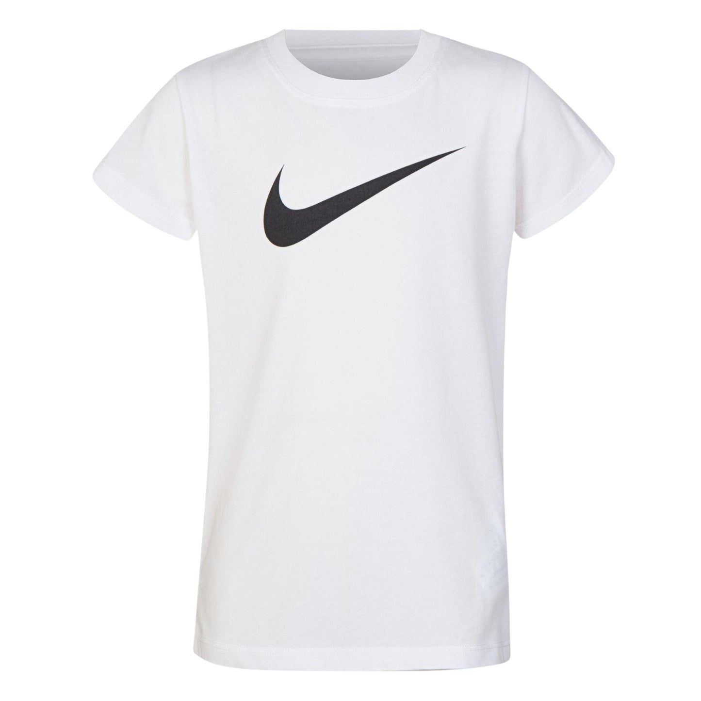 White - Front - Nike Childrens-Kids Swoosh T-Shirt