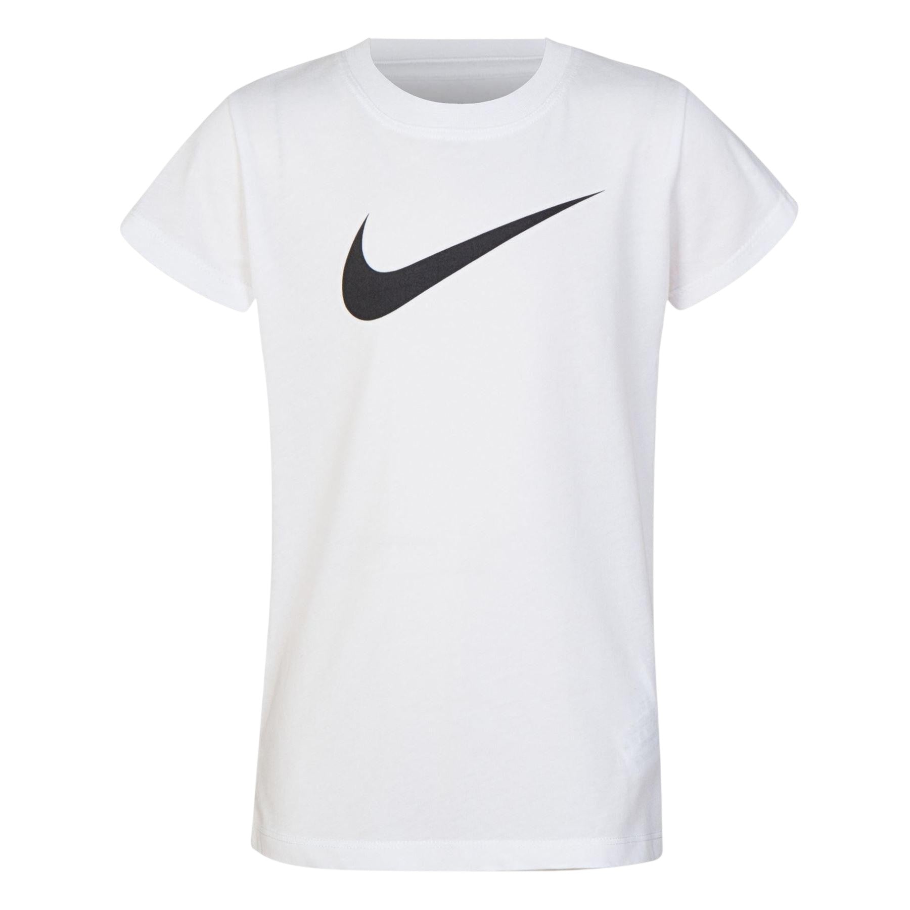 White - Front - Nike Childrens-Kids Swoosh T-Shirt