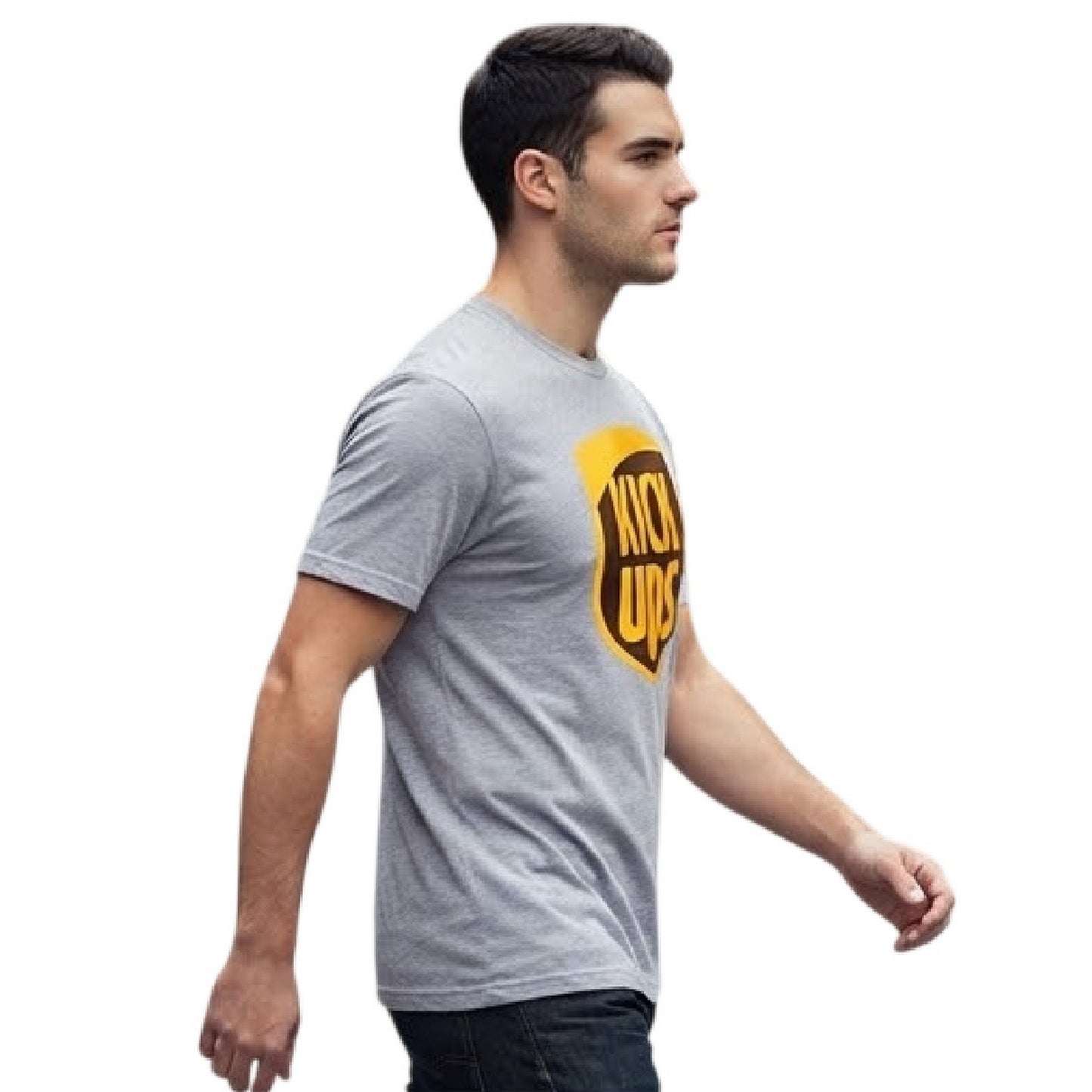 Grey - Back - AWD Mens Kick Ups T-Shirt