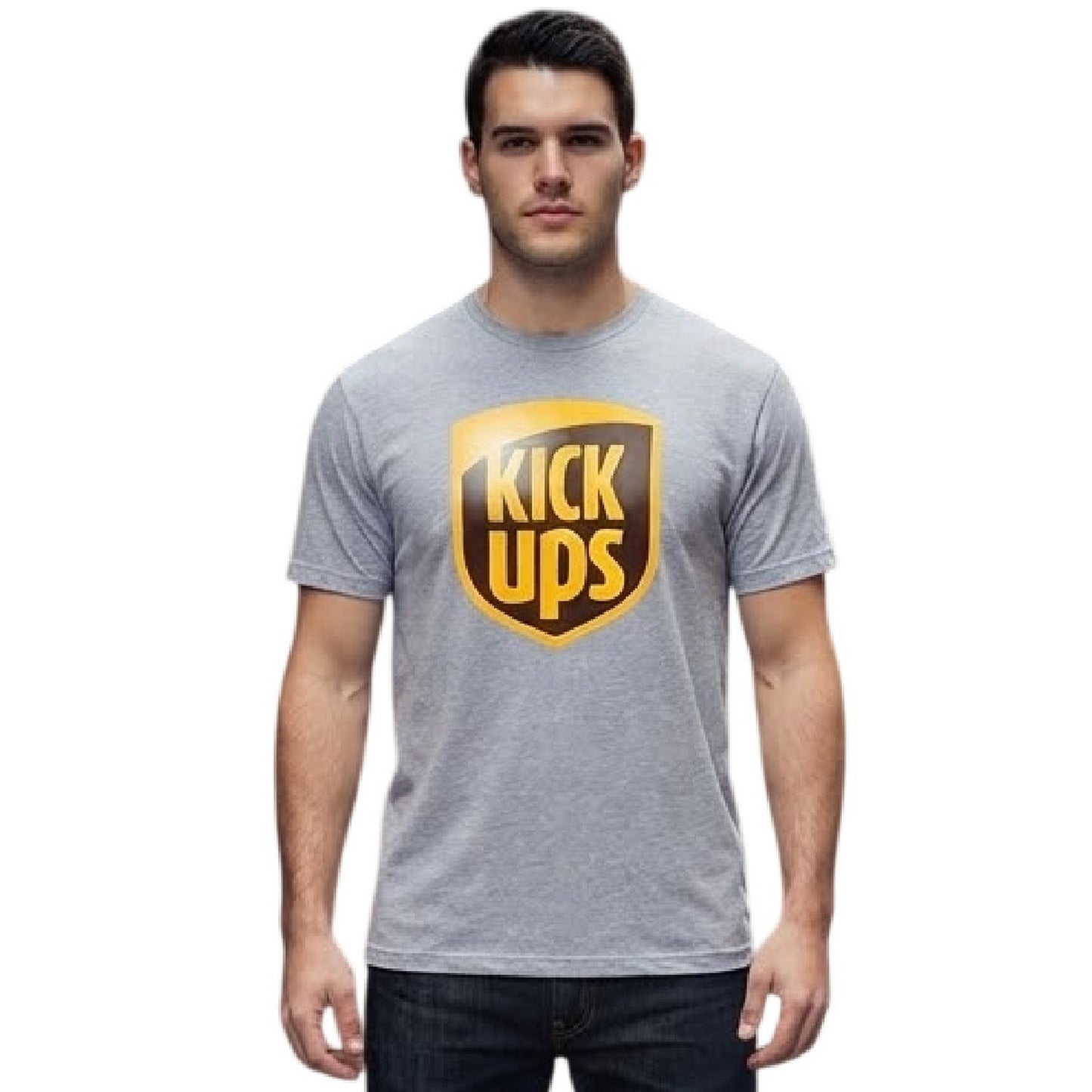 Grey - Side - AWD Mens Kick Ups T-Shirt