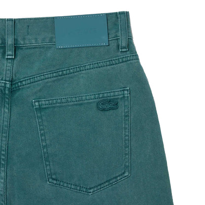 Green - Back - Lacoste Womens-Ladies Natural Dyed Denim Straight Leg Jeans