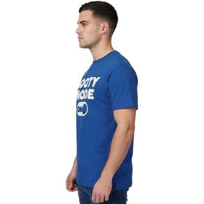 Blue - Back - AWD Mens Footy Mode On T-Shirt