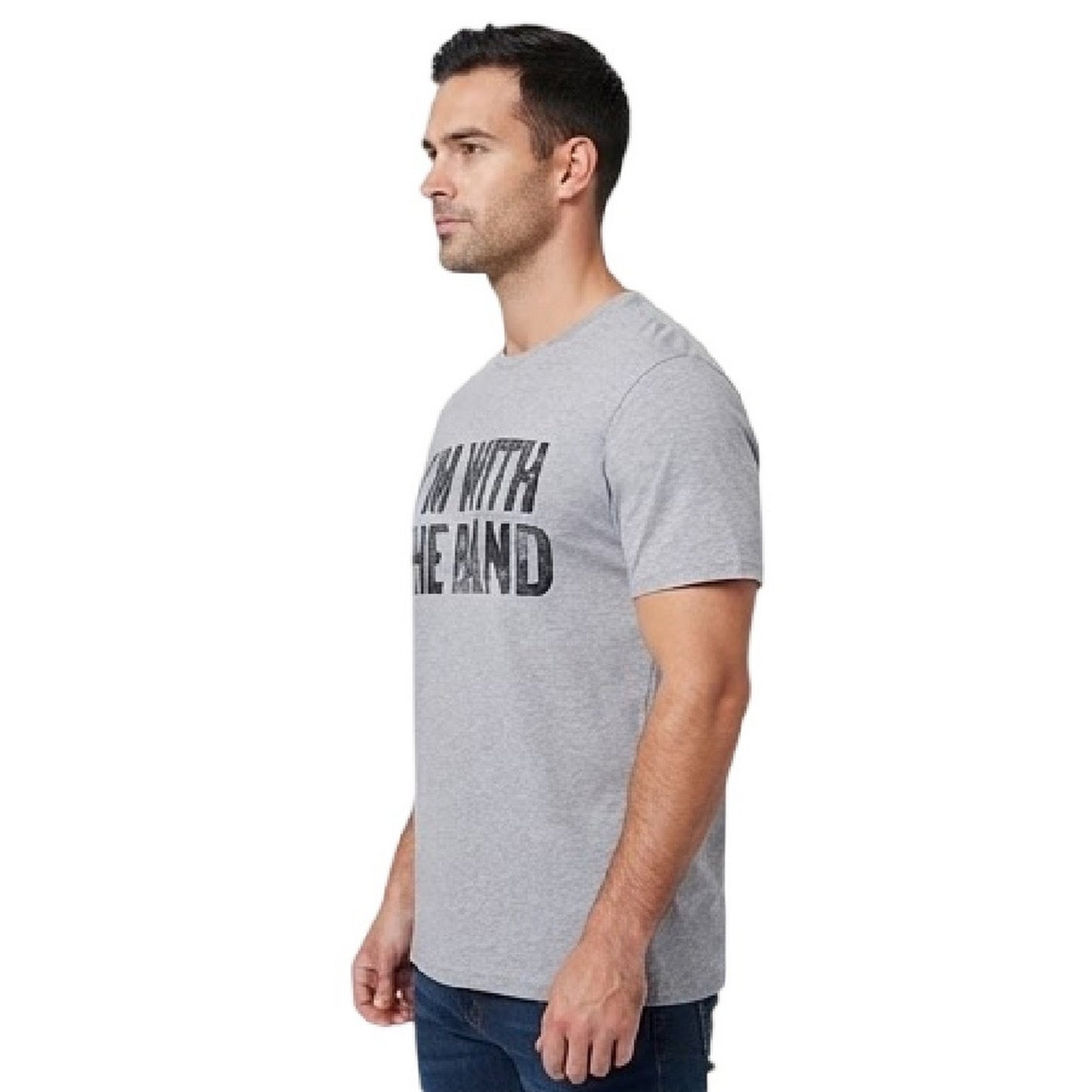 Grey - Back - AWD Unisex Adult I´m With The Band T-Shirt